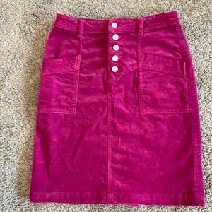 Anthropologie Corduroy Skirt